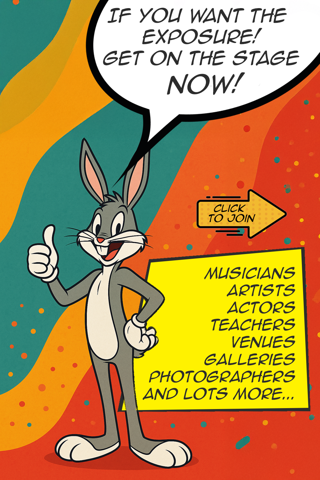 Bugs bunny asking you to join